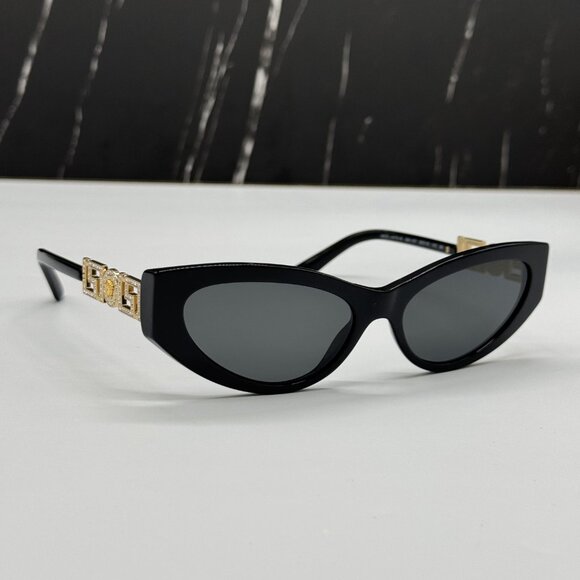 NEW MOD 4470B GB1/87 VERSACE WOMEN CAT EYE SUNGLASSES BLACK VE4470B GB1/87 main image 4